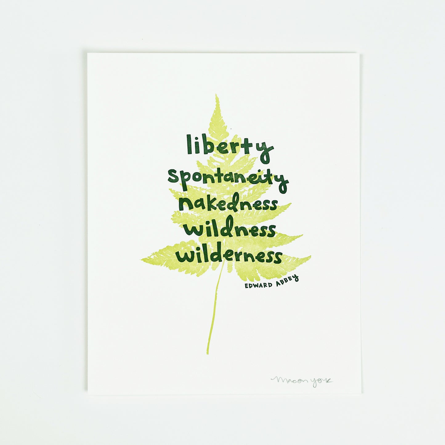 Art Print, 8x10: Liberty (Edward Abbey)