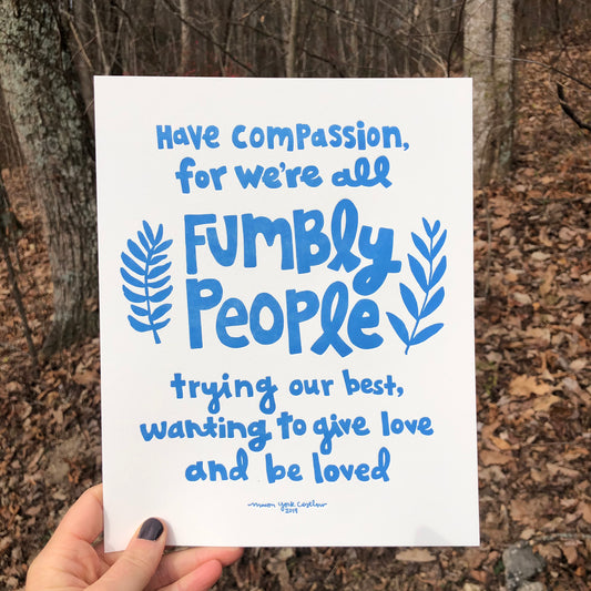 Art Print, 8x10: Fumbly People Art Print