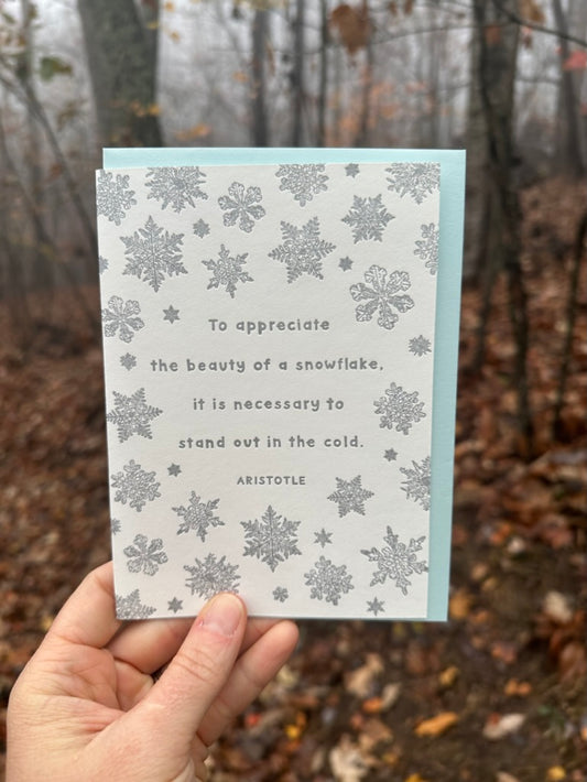 Holiday Letterpress Greeting Card: Snowflake