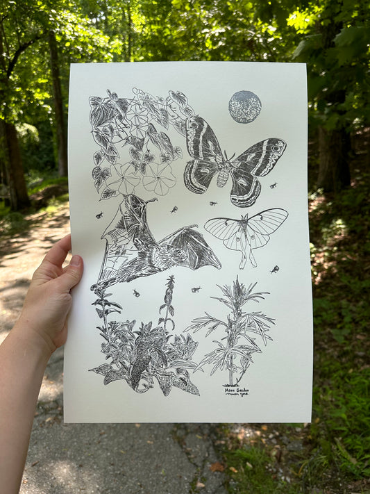Art Print, 12x18: Moon Garden