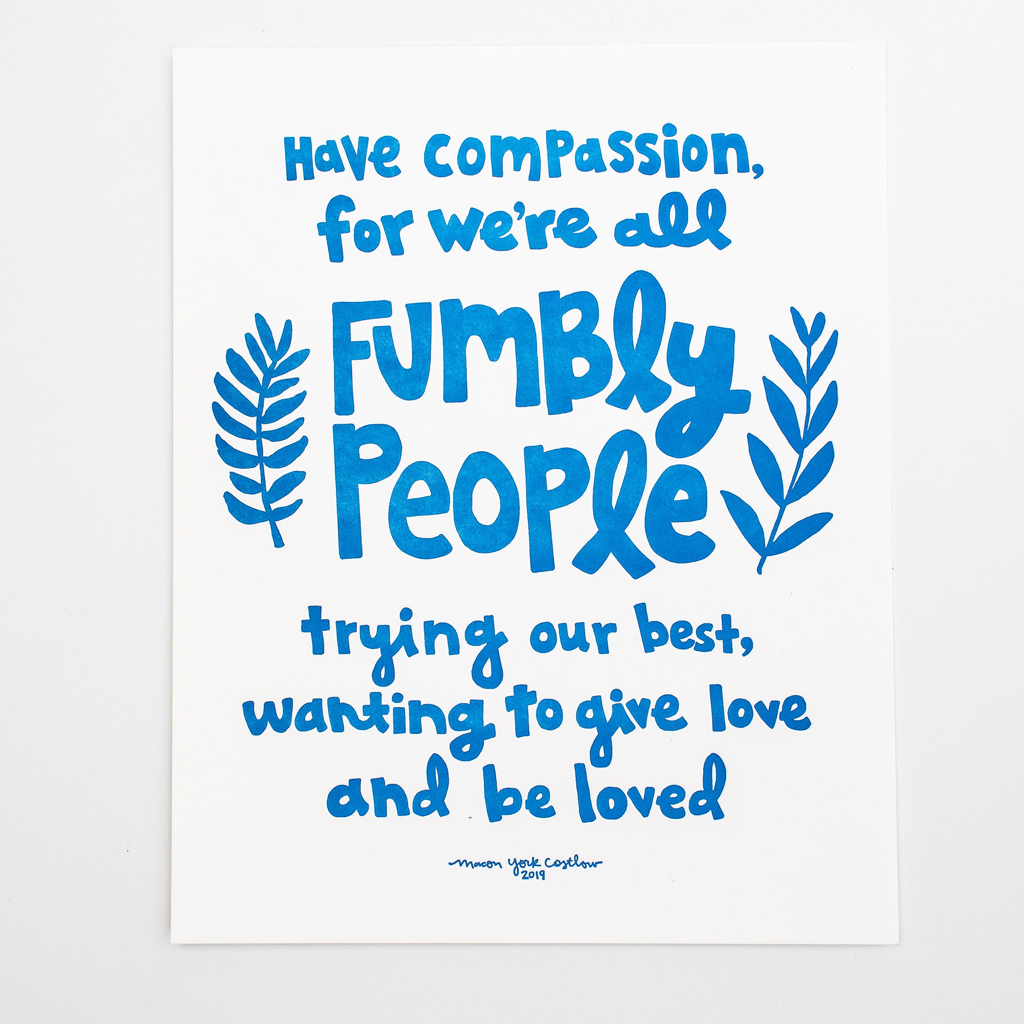 Fumbly Art Print, 8x10: Fumbly People Art Print – Macon York Press