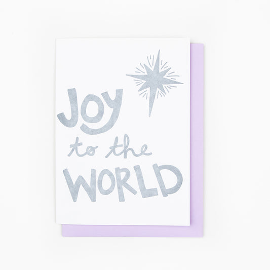 Holiday Letterpress Greeting Card: "Joy to the World" North Star